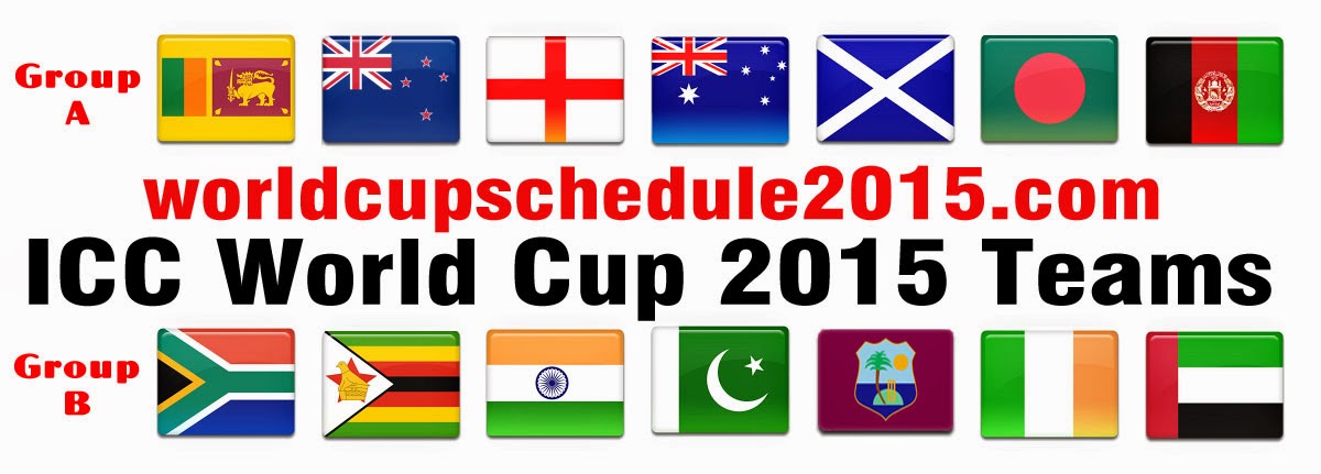 world cup 2015 Teams List