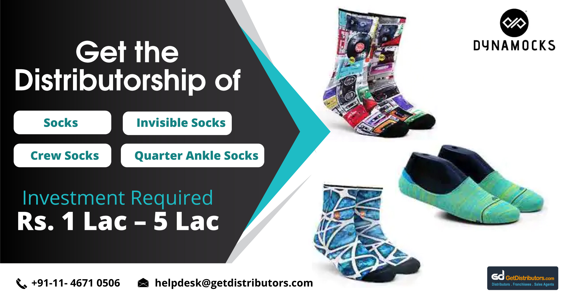 Funky, Colorful & Skin Friendly Socks Distributorship To Get More Business