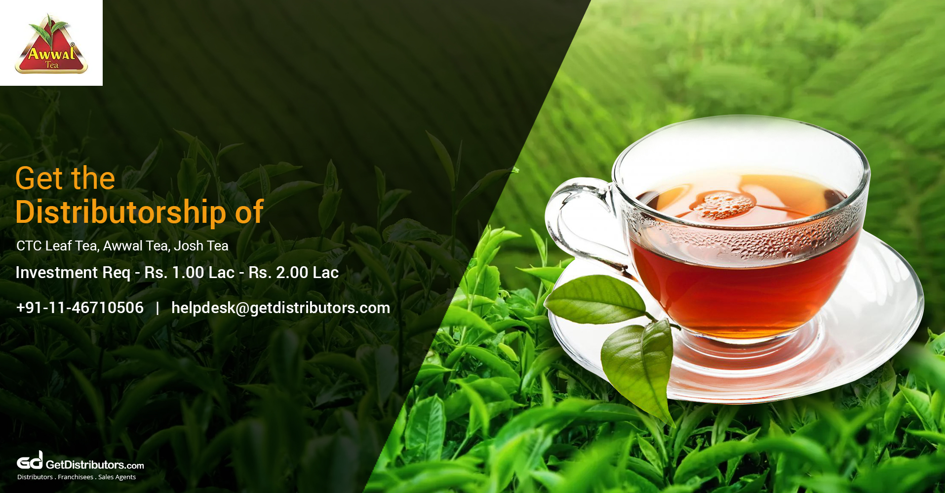 Premium Quality CTC Leaf Tea Distributorship At Nominal Rates