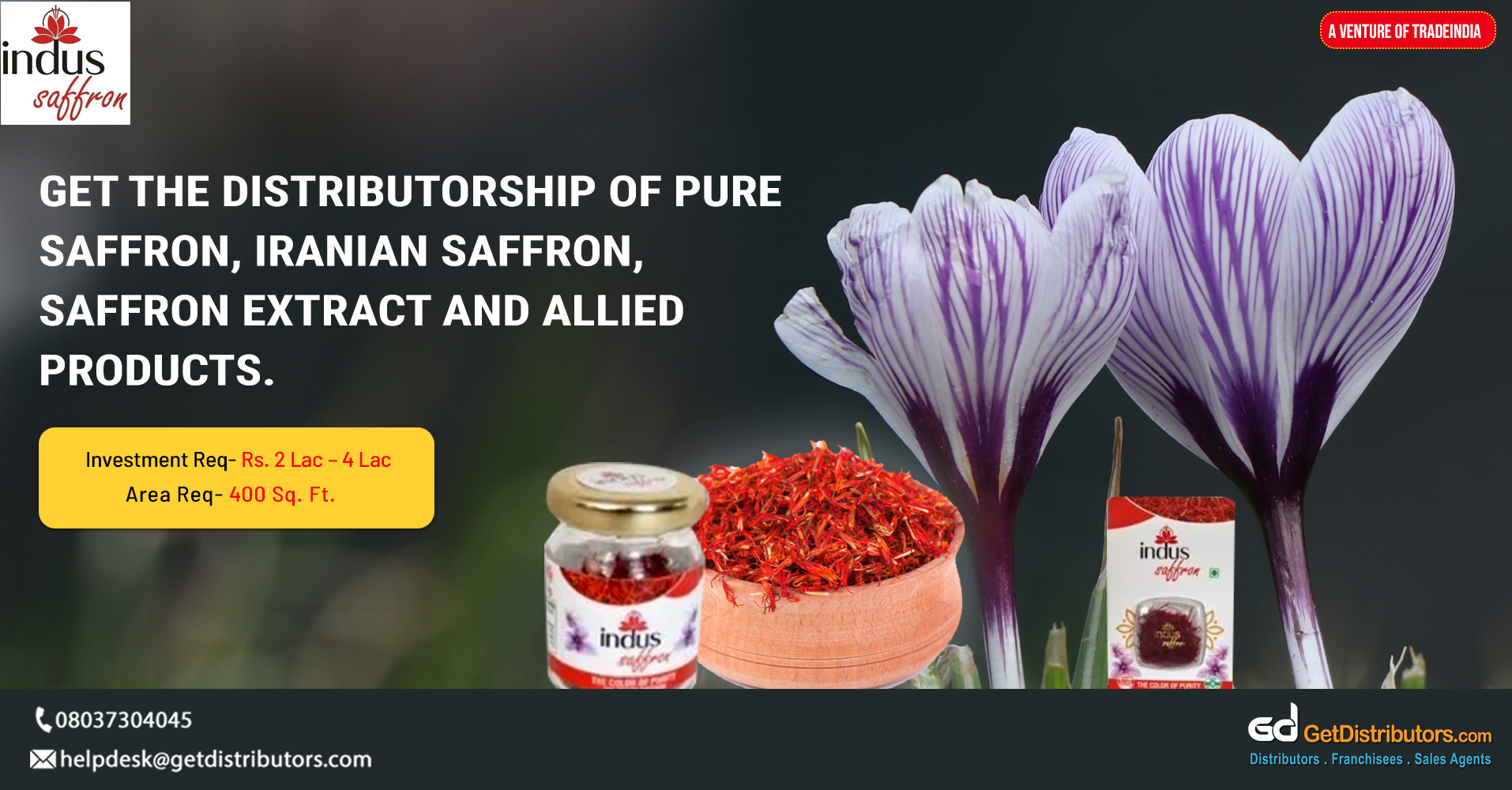 A wide range of saffron for distributors