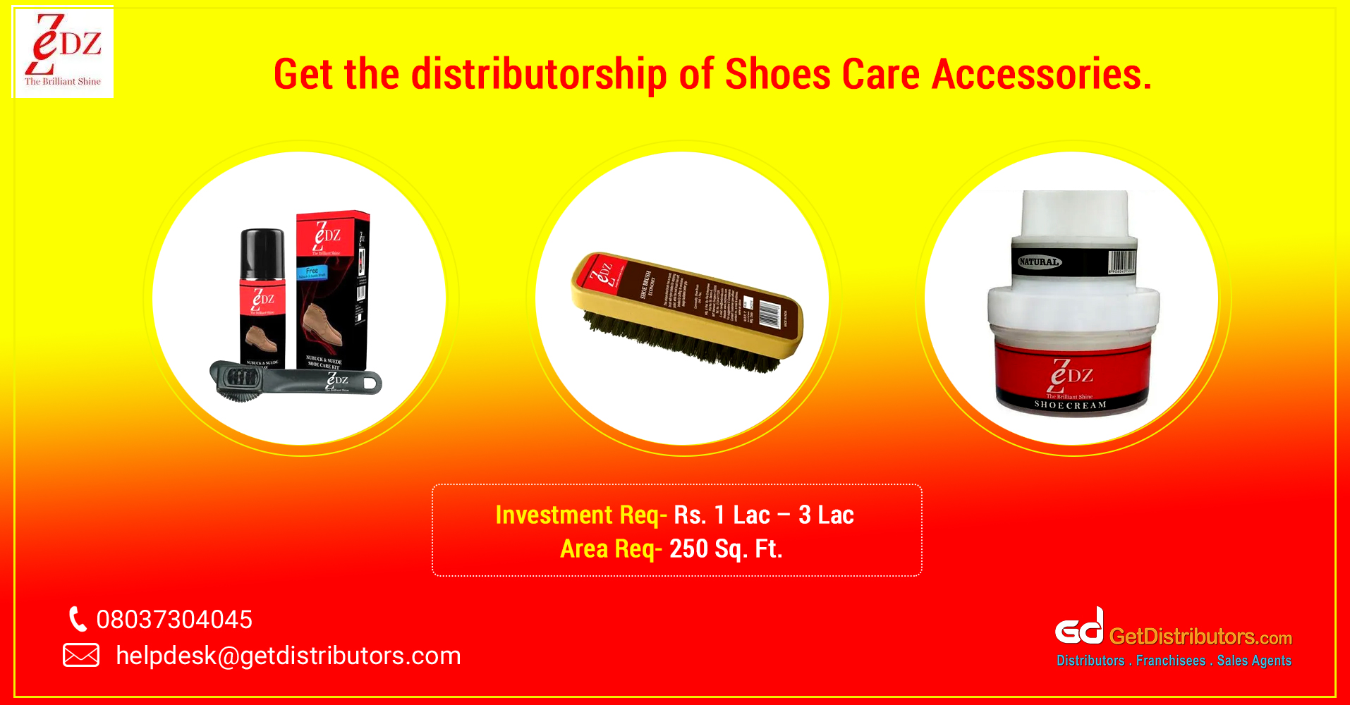 A wide range of shoe care products at nominal rates
