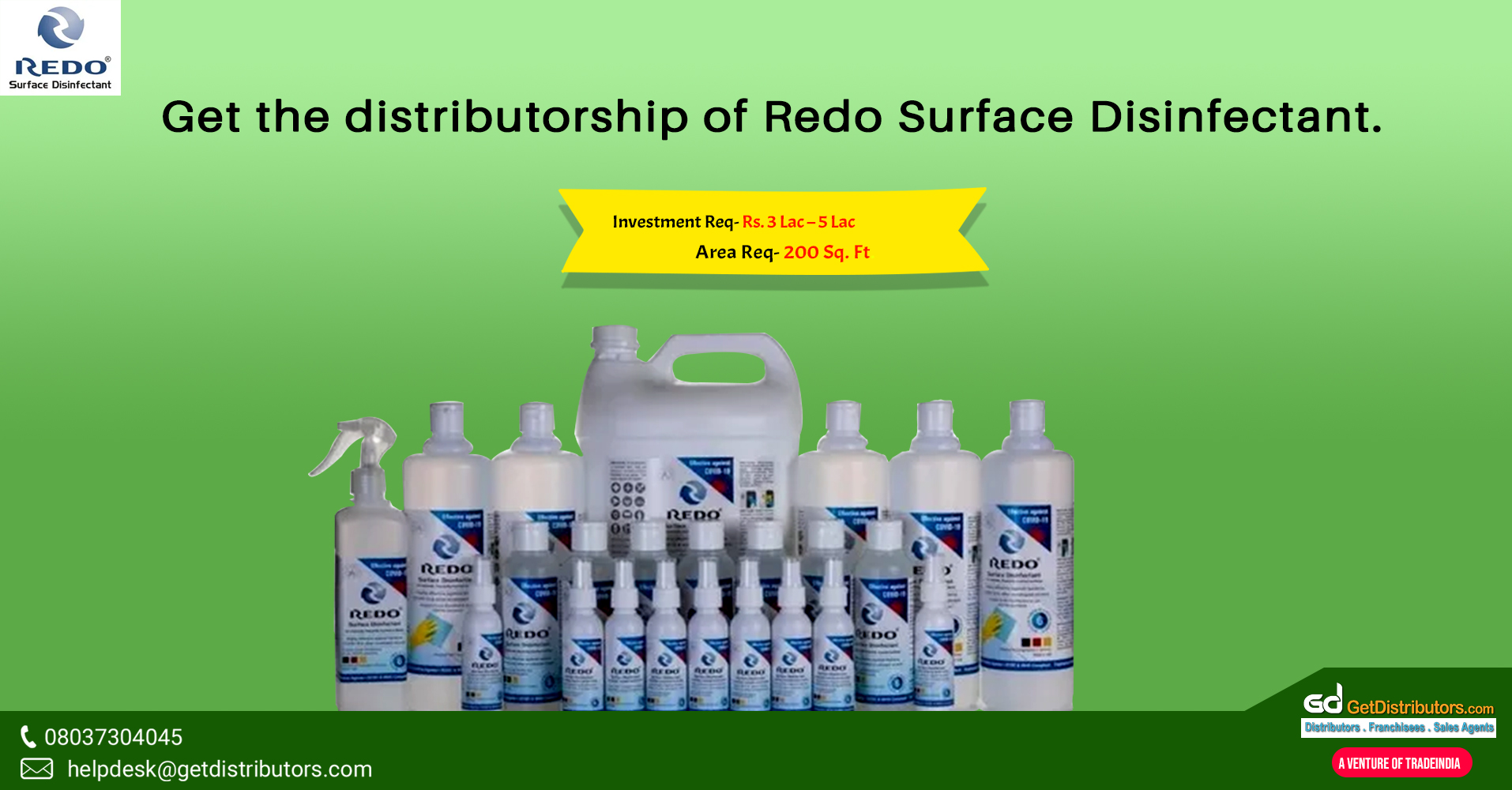 Superior quality surface disinfectants for distribution