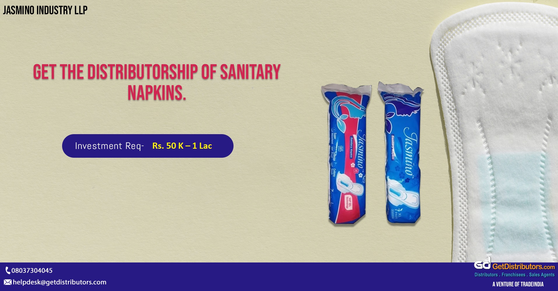 An extensive range of sanitary napkins at cost-effective rates
