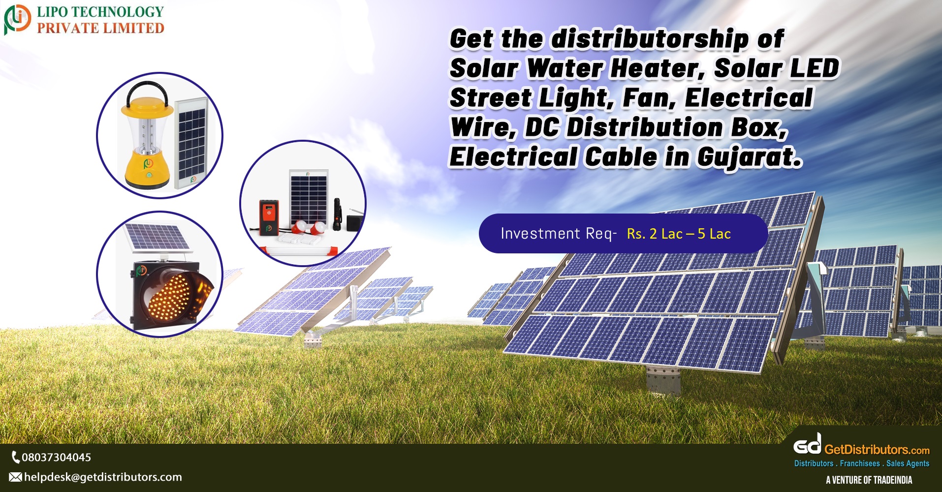 High-class and eco-friendly solar products for distribution