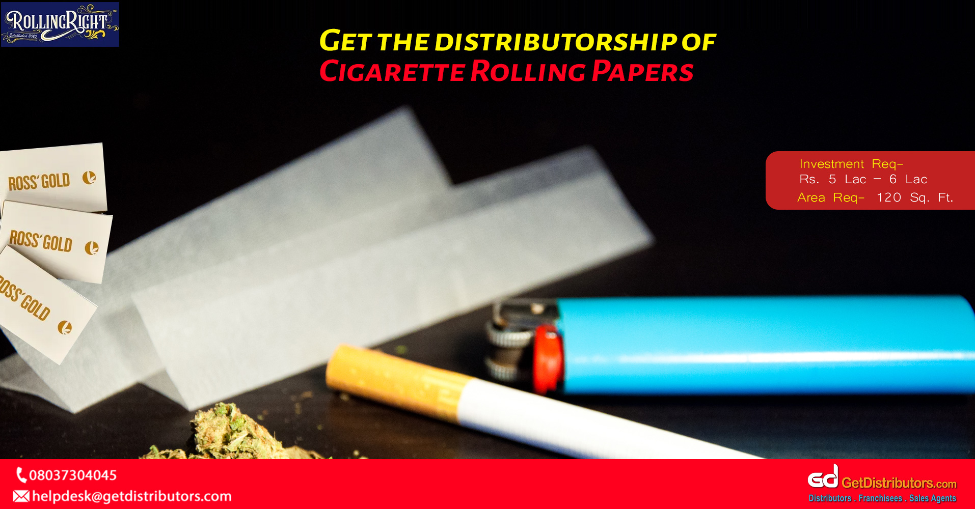 Cigarette rolling papers offered at cost-effective rates