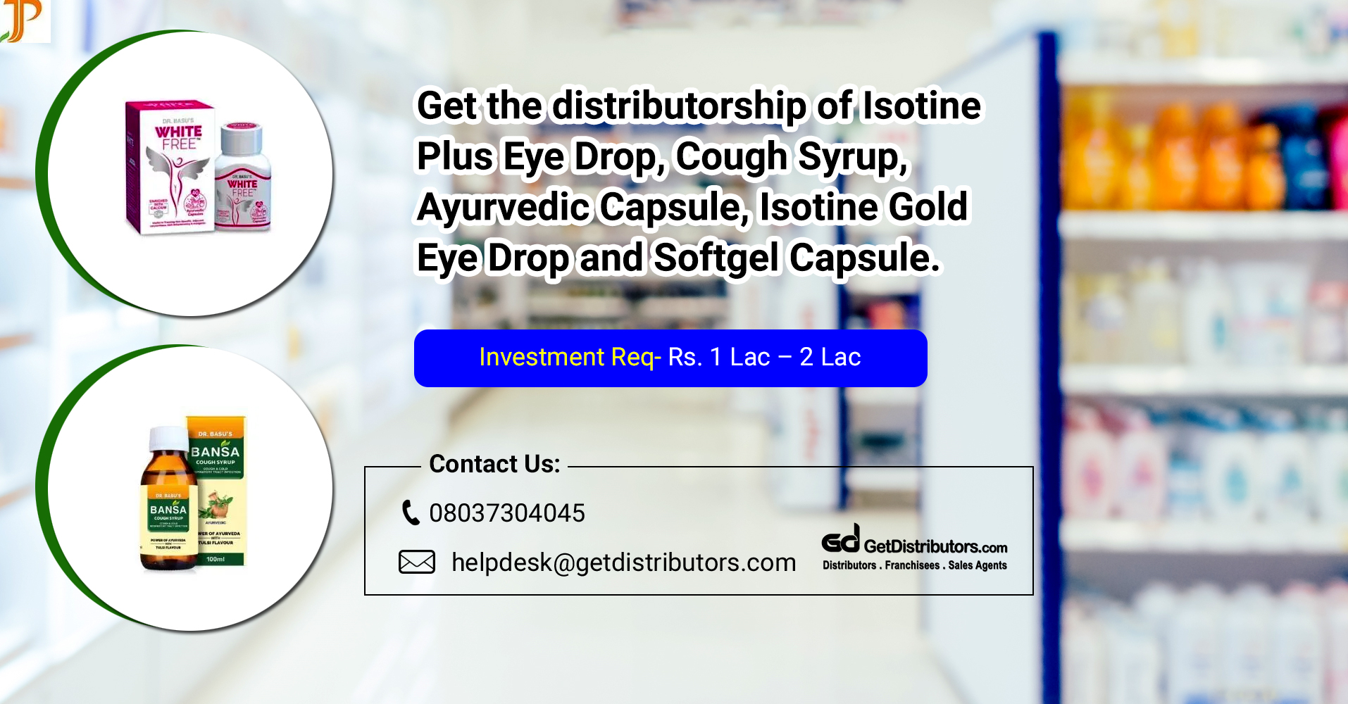 Distributorship for a range of pharmaceuticals products