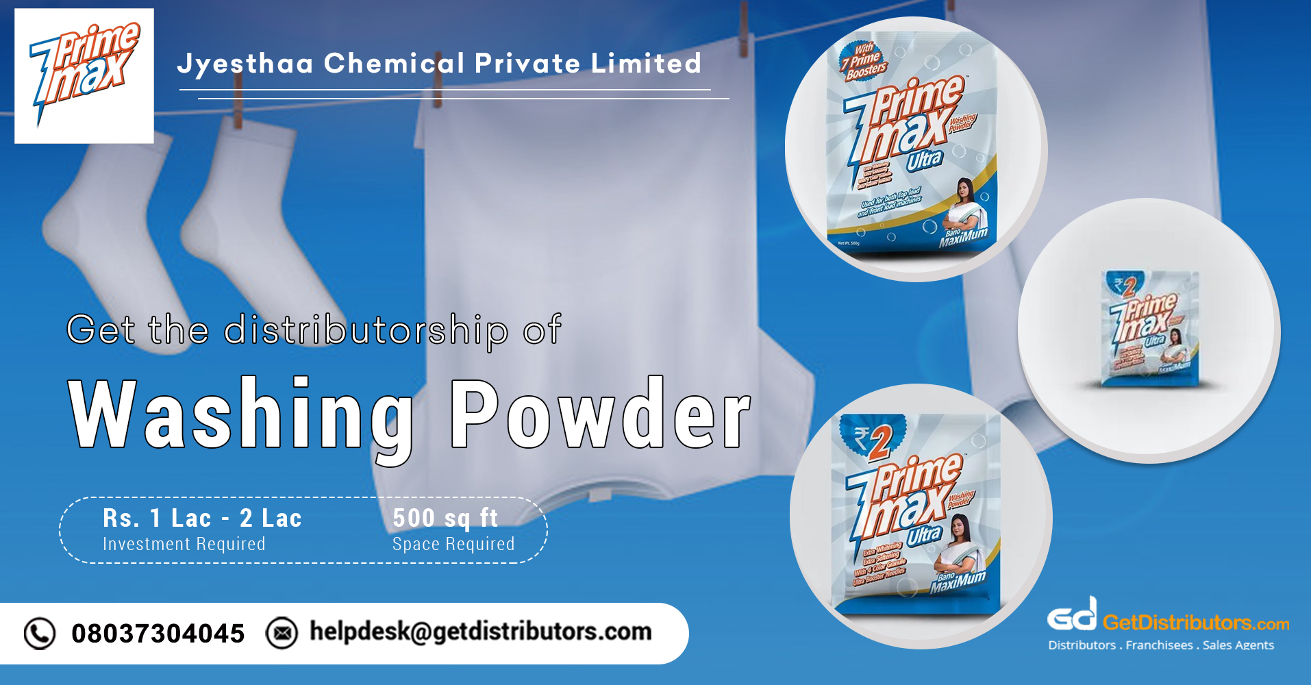 Best-in-class washing powders for distribution
