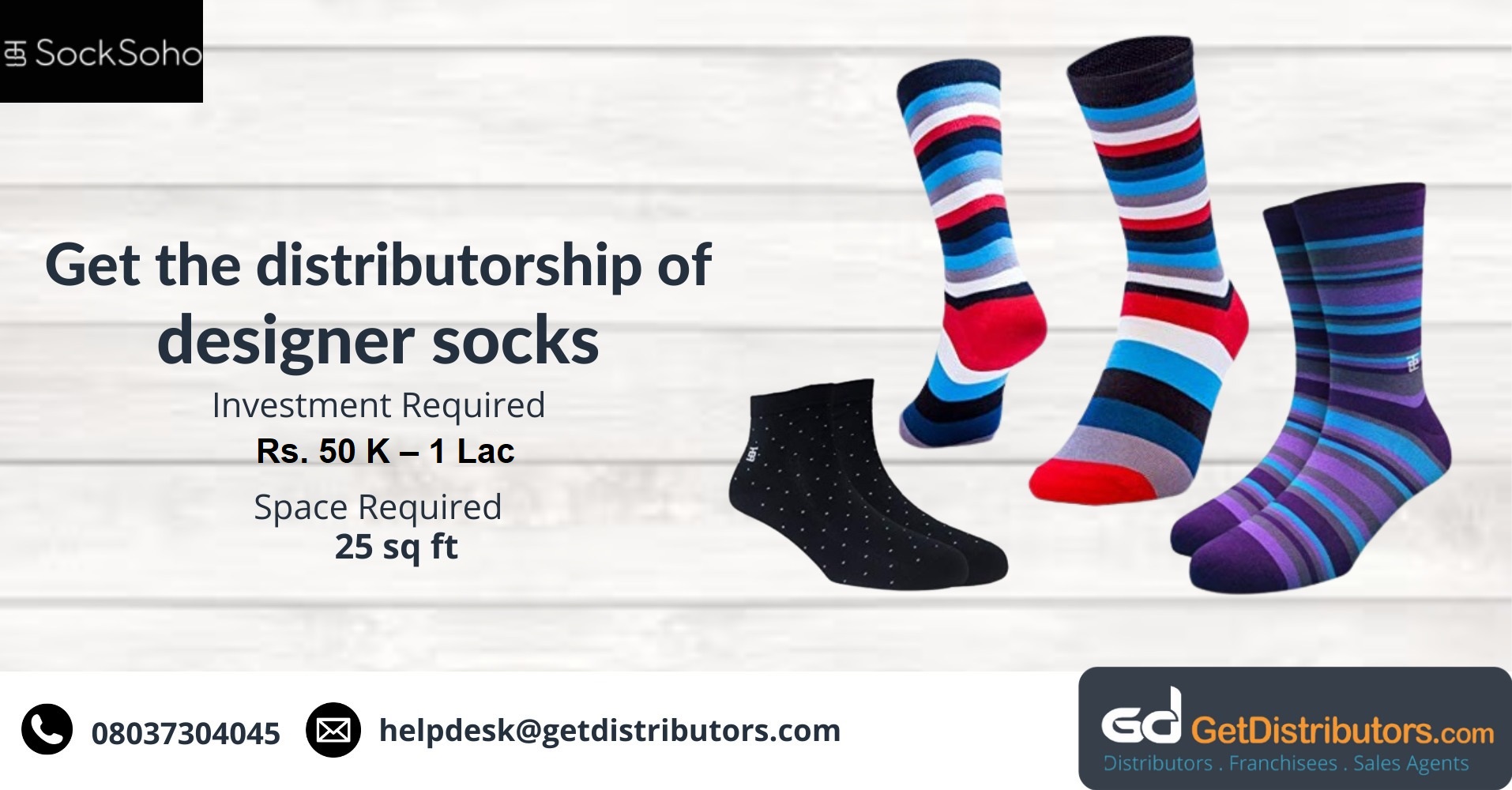 Creatively designed comfortable socks for distribution