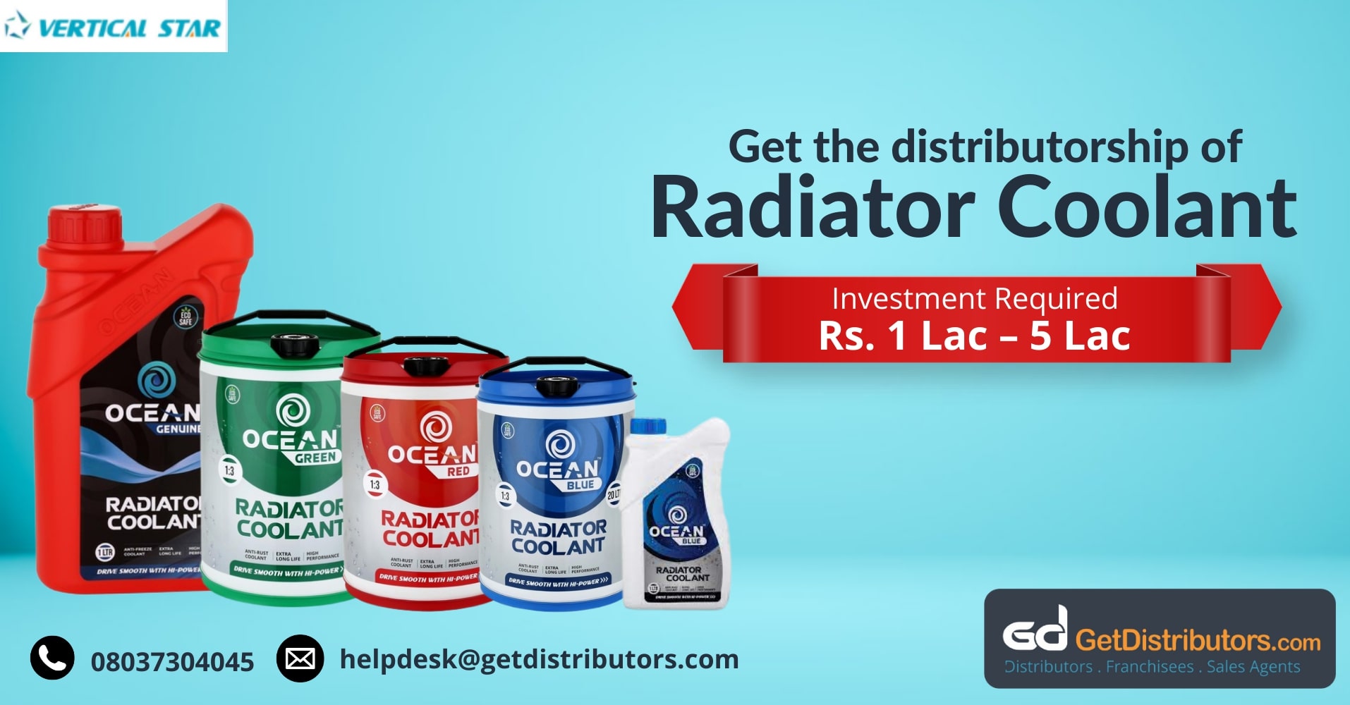 Premium radiant coolant for distribution