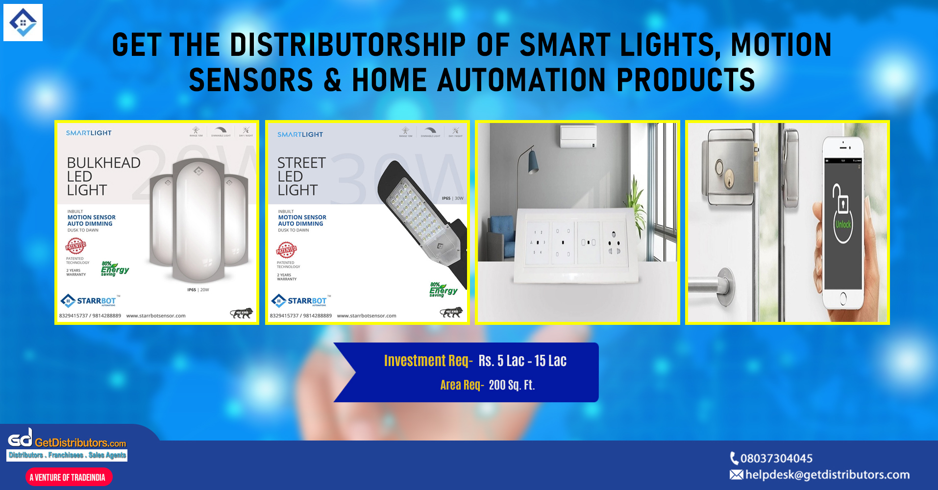 High-quality Smart Lights, Motion Sensors & Home Automation Products for distribution