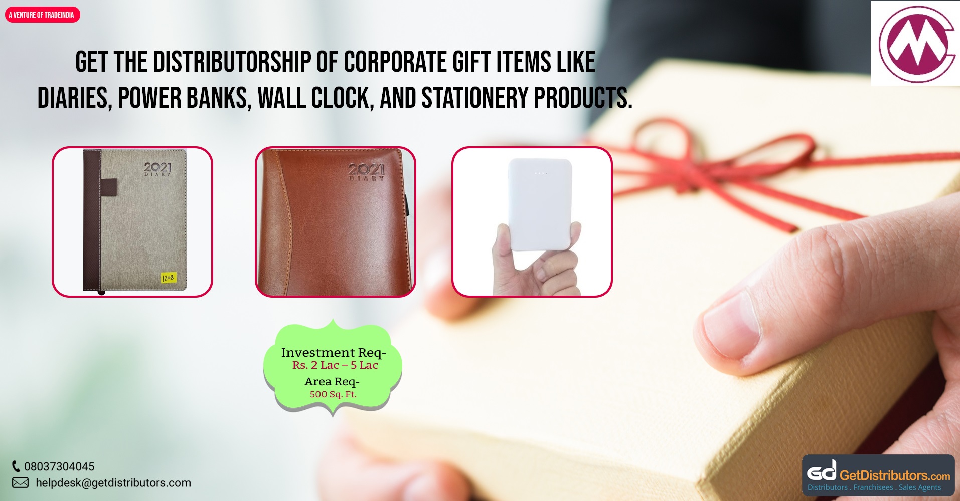 Top-class diaries, power banks, stationery, and other products for distribution