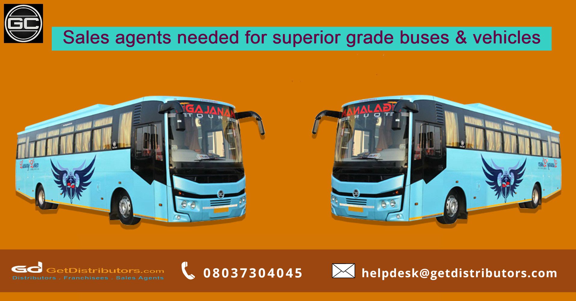 Sales agents needed for superior grade buses & vehicles