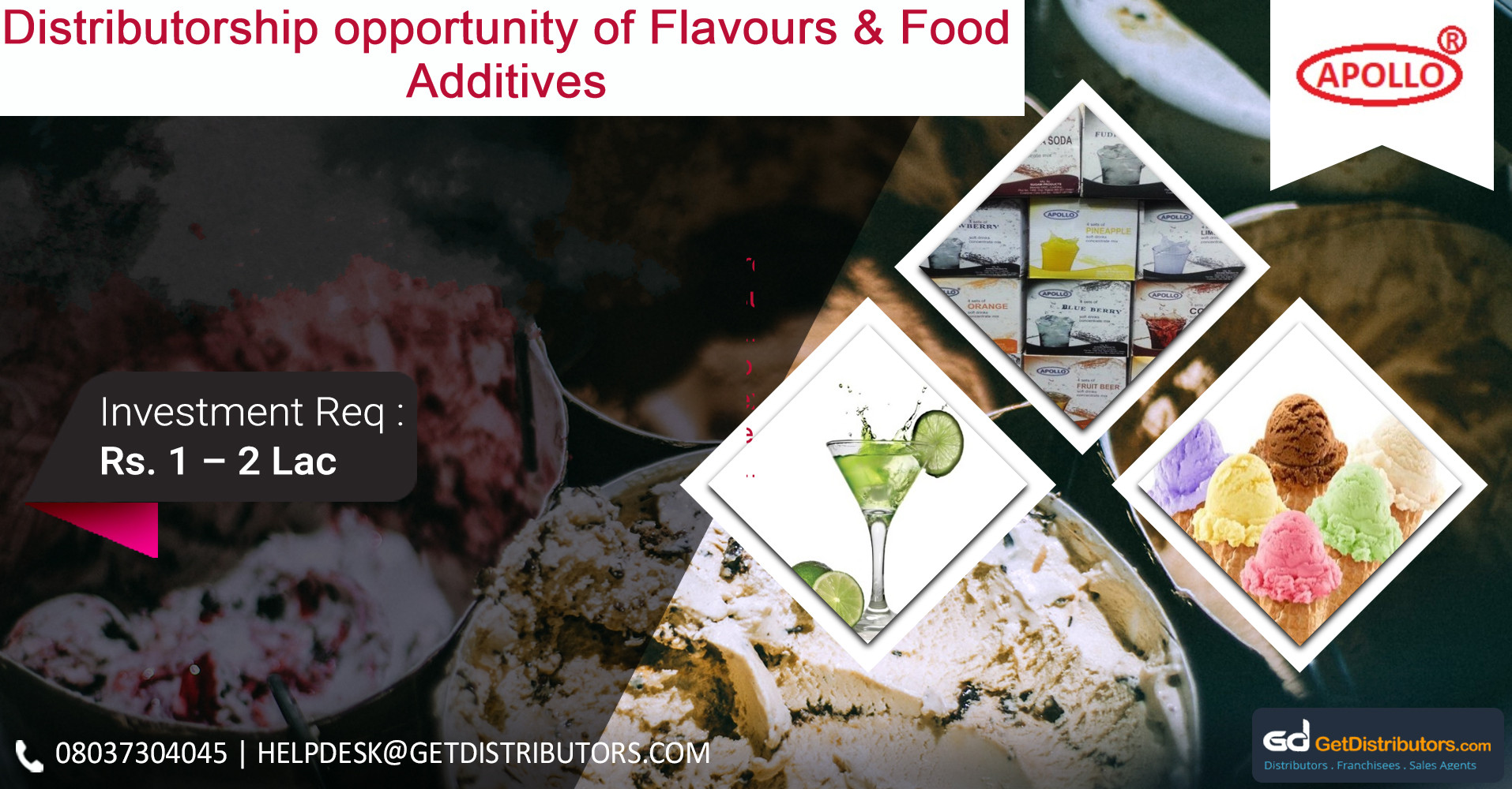 Distributorship opportunity of Flavours & Food Additives