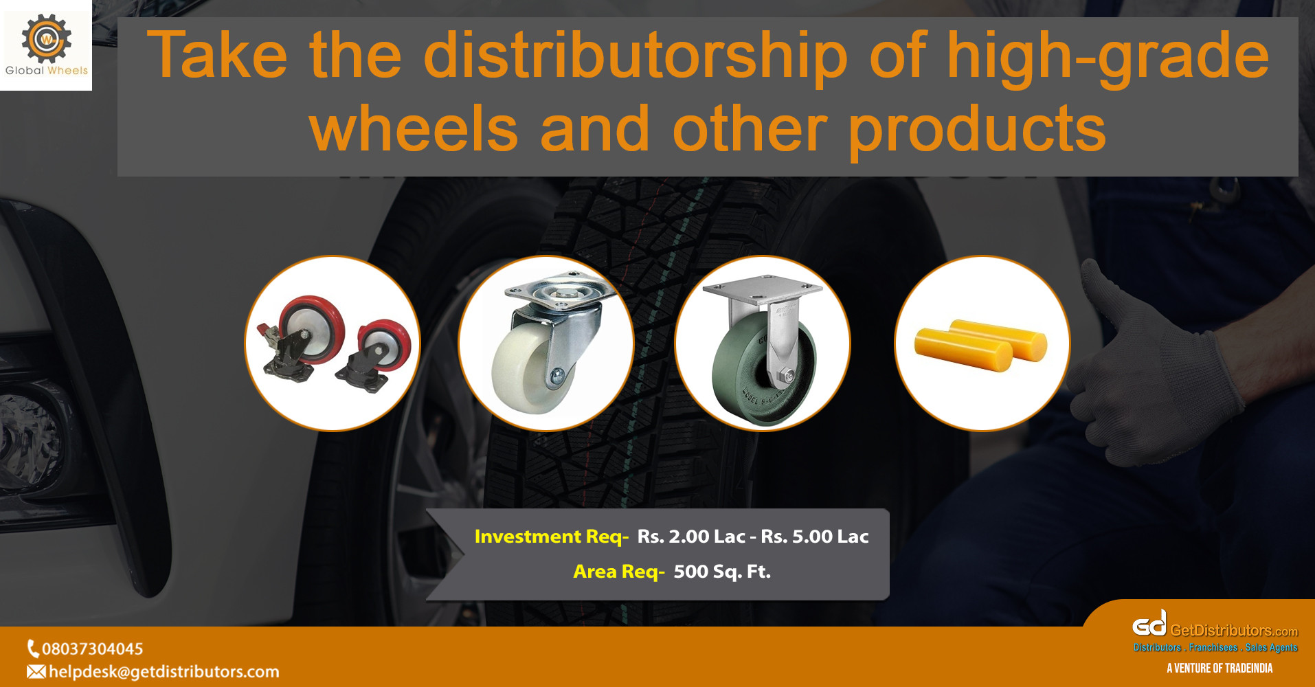 Take the distributorship of high-grade wheels and other products