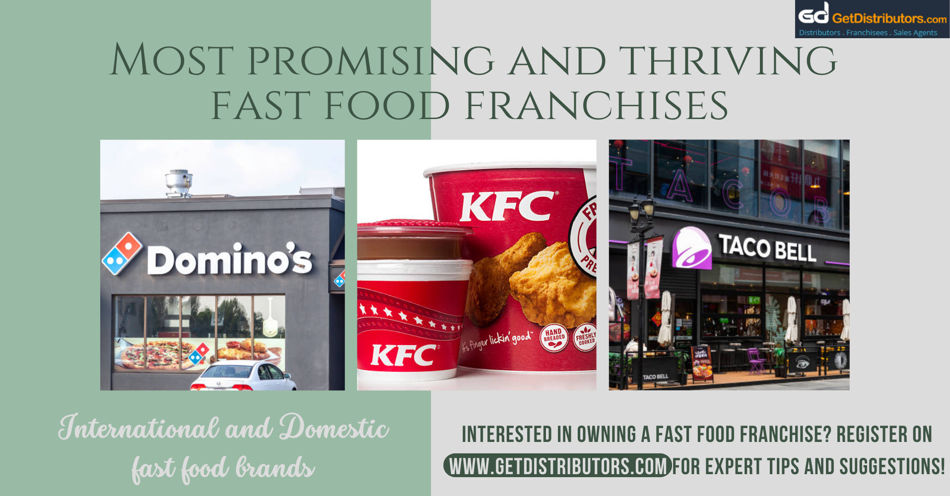 Most promising and thriving fast food franchises