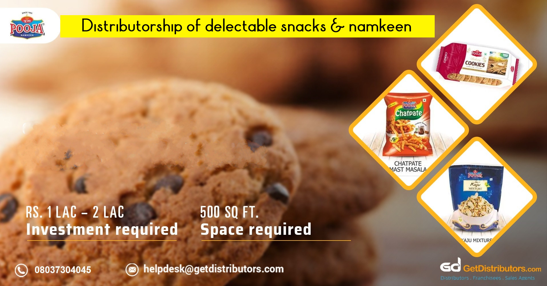 Distributorship of delectable snacks & namkeen